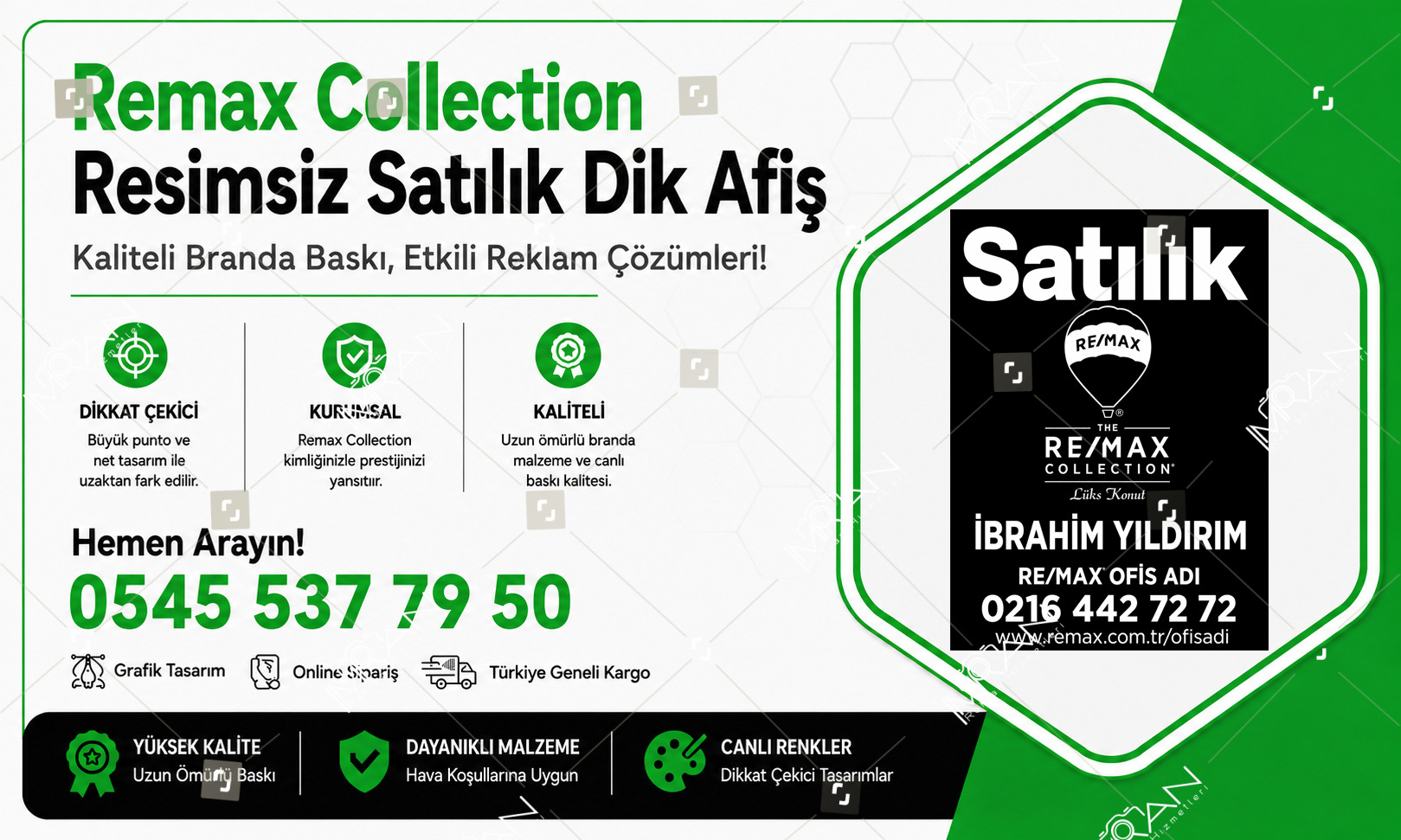 Remax Collection Resimsiz Satılık Dik Afiş